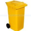 Mülltonne Orgavente CONTIVIA 2 mobil gelb 240 L aus Kunststoff mit Deckel