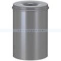 Papierkorb (feuersicher) rund 110 L grau selbstlöschender Papierkorb mit Deckel, Farbe grau