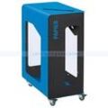 CUBATRI VIGI Abfallbehälter Rossignol mobil 90 L grau/blau mit Klemmbügel, Rädern, ohne Schloss