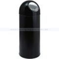 Mülleimer Bulletbin 55 L metallic-schwarz Metall Abfallbehälter mit verzinktem Inneneimer