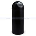 Mülleimer Bulletbin 40 L schwarz Metall Abfallbehälter mit verzinktem Inneneimer