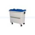 KOROK Müllcontainer Rossignol 660 L Kunststoff & Schiene blau/grau, mit 4 Rädern