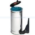 Treteimer VAR GVA Abfallsammler mit Fußpedal 66 L Edelstahl mit hygienischer Fußpedalbetätigung und festem Boden