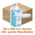 Bode Sterillium 20 x 500 ml Karton inklusive 1 Stück gratis Wandhalter, Händesinfektionsmittel