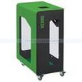 CUBATRI VIGI Abfallbehälter Rossignol mobil 90 L grau/grün mit Klemmbügel, Rädern, ohne Schloss