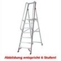 Stufen Stehleiter Hymer 7 Stufen mit langem Handlauf Plattformabmessung: 440 mm breit, 400 mm lang