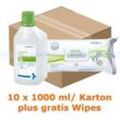 Schülke Antifect N liquid 10x 1000 ml plus Mikrozid Wipes Flächen- und Gerätedesinfektion plus Mikrozid Maxi Wipes