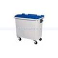 KOROK Müllcontainer Rossignol 660 L Kunststoff blau/grau ohne Schiene, mit 4 Rädern