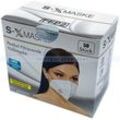 Atemschutzmaske FFP2 NR Schutzmaske SecureX 50 Stück einzeln verpackt, filtrierende Halbmaske, Feinstaubmaske