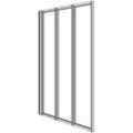 Koralle Faltwand TwiggyTop DFTT 140 1390-1400x1400 silber matt Aquaperl transparent V440614014A21