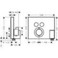 hansgrohe Thermostat Unterputz ShowerSelect Fertigset 2 Verbraucher chrom mit Fixfit und Porter 15765000