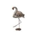 Deko Gartenfigur Flamingo auf Ständer 59cm Echte Handarbeit