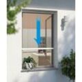 Powertec Alu-Insektenschutz Fenster Rollo 130 x 160, Weiss
