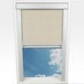 Dachfensterrollo Verdunklung, 54 x 38,3 cm (Höhe x Breite), beige/silber
