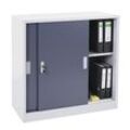 Aktenschrank Preston MCW-F41, Stahlschrank Büroschrank, mit abschließbaren Schiebetüren 90x90x45cm ~ anthrazit