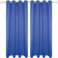 Bestgoodies - Gardine mit Ösen 140x225 cm ( Breite x Länge ) in Blau, blickdichter Vorhang, Ösenvorhang in vielen Variationen - Blau