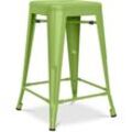 Barhocker im Industriedesign - Stahl matt - 60cm - Stylix Light green - Stahl, Metall - Light green
