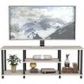 Costway - TV-Schrank Fernsehschrank TV-Regal 110cm breit , Fernsehtisch Wohnzimmerschrank Küchenschrank Sideboard für Fernseher Grau