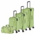 Travelite Boja 4 Rollen Kofferset 4-teilig grün