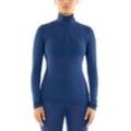 Icebreaker Merino 175 Everyday Half Zip Langarmshirt - Frau - Estate Blue - Größe M