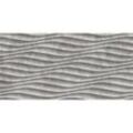 Graue Tapete Wellen | Küchen und Büro Fototapete mit Wellenmuster in 3D Optik | Vliestapete in Betonoptik geschwungene Linien - 250 x 500 cm (5