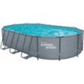 Stahlrahmen Aufstellpool Active Frame oval Anthrazit 610x366x122 cm - Summer Waves