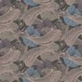 Asia Tapete Profhome 378594 Vliestapete glatt mit chinesischen Mustern glänzend blau bronze braun beige 5,33 m2 - blau