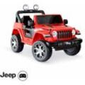 Sweeek - Elektroauto für Kinder 12V - jeep Wrangler Rubicon - Rot