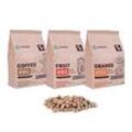 Bbq Holzpellets - Exotische Aromen Mixpackung - Apfelsine, Kaffee und tropische Früchte - 3kg - Ohne Zusatzstoffe