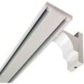 Vorhangschiene weiß aus Aluminium, alle Längen bis 480cm möglich, Flache Gardinenschiene ( 7mm ), 1- / 2-/ 3- /4-läufig inkl. Vorhanggleiter - Weiß