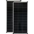 Solarmodule 2 Stück 100 Watt Mono Solarpanel Solarzelle 1200x540x30 90622