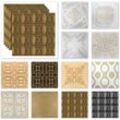 Deckenplatten Styropor xps - farbig viele Motive 50x50cm - Sparpaket Nr.03 bis Nr.112: 10 m² / 40 Platten, NR.112 c-z - schwarz-gold