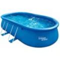 Summer Waves - Quick Up Pool oval Blau 549x305x107 cm