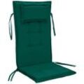 Outdoor Premium hohe Rückenlehne Stuhl getuftete Sitzpolster mit Kopfstütze für Garten faltbar Kissen mit sicheren Bindungen Befestigungen für