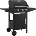 Bbq Gasgrill Louisiana 8,1 kW mit 3 Brenner, Grillrost, Deckel mit Thermometer, Warmhalterost & Seitenablagen – Grillwagen mit Stahl Korpus - Juskys