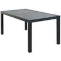 Garten-Tisch 160x90 cm Amalfi ausziehbarer aus anthrazit lackiertem Aluminium Aluminium