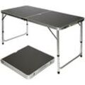 Campingtisch ca.120x60cm Klapptisch Koffertisch Falttisch Hocker Aluminium Tisch - grau
