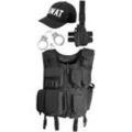 normani Polizei-Kostüm 5 Teiliges SWAT Kostüm Karneval Kostüm