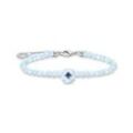 Armband Blume mit blauen Jade-Beads
