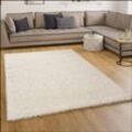 Shaggy Hochflor Langflor Teppich Sky Einfarbig in Creme 70x250 cm - Paco Home