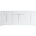Design-Sideboard Weiß lackiert 2 Türen 3 Schubladen ted - Weiß