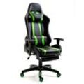 Svita - Gaming Stuhl Bürostuhl Schreibtischstuhl Drehstuhl Fußablage ergonomisch schwarz grün