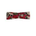 Abakuhaus Stirnband Elastisch und Angenehme alltags accessories Rose Schädel rote Blüten Retro