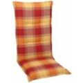 Hochlehner-Auflage Classic 120 x 50 x 7 cm rot kariert Sitzkissen Auflage - Go-de