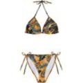 AvaMia Triangel-Bikini Damen Bikini Set Bikinitop und Bikinihose Low mit Schnürbindung (Bikinitop und Bikinihose