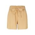 TOM TAILOR DENIM Damen Shorts mit elastischem Bund, braun, Logo Print, Gr. XS
