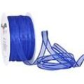 PRAESENT Organza 4831050-614 Royalblau 10 mm x 50 m 1 Stück