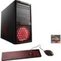 CSL Sprint V28888 Gaming-PC (AMD Ryzen 5 PRO 4650G, AMD Radeon Graphics, 8 GB RAM, 500 GB SSD, Luftkühlung), rot