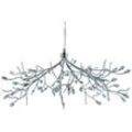 Searchlight - Wisteria - 10 Licht Decke Anhänger Blumen Design Chrom mit Kristallen, G4 Glühbirne