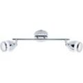 Led Deckenleuchte Spotleuchte Briloner leuchten ringo, 4 w, 350 lm, IP44, chrom, Metall-Glas, 32,4 x 8 x 11,3 cm